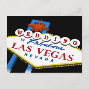 Samantha & Gary 2010 Las Vegas BRÖLLLOP Meddelande Vykort