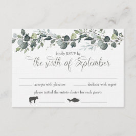 Samantha & Michael RSVP-kort med måltidsalternativ Inbjudningar