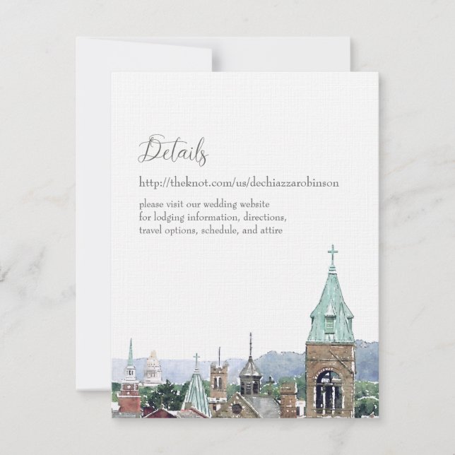 Samantha och Michael Details Inbjudningar (Framsida)