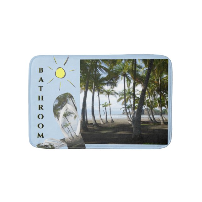 Sámara Beach Sunny Bathroom Cust. Bath Mat Badrumsmatta (Framsidan)
