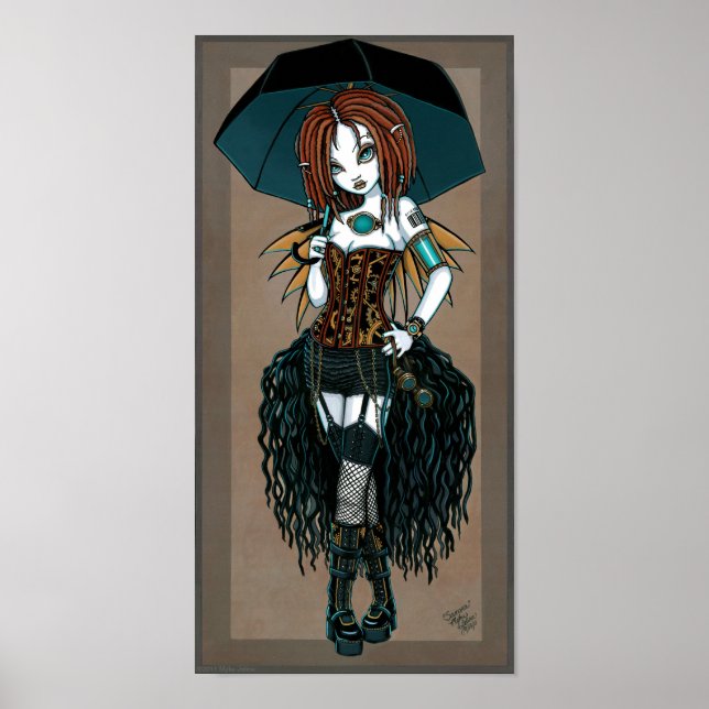"Samara" Steampunk Cyber Fairy Poster (Framsidan)