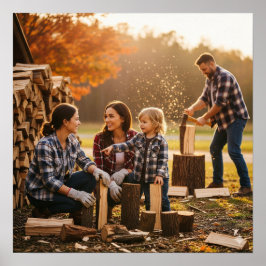 Samarbeta med Stack Wood Poster