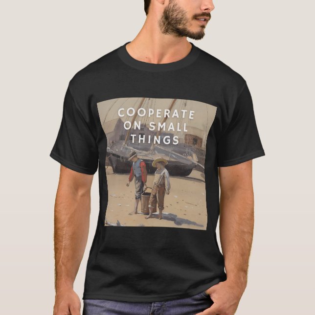 Samarbeta om små saker t shirt (Framsida)