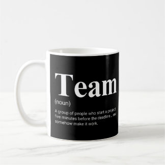 Samarbetares och kollegers praktiska gruppdefiniti kaffemugg