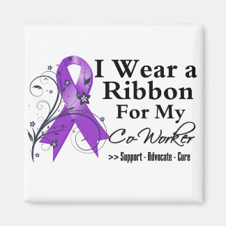 Samarbetsverkande Lila Ribbon - Pankreascancer Magnet