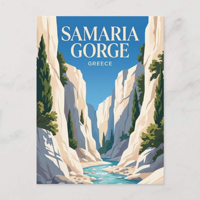 Samaria ravinen nationalpark Grekland Vykort (Framsida)