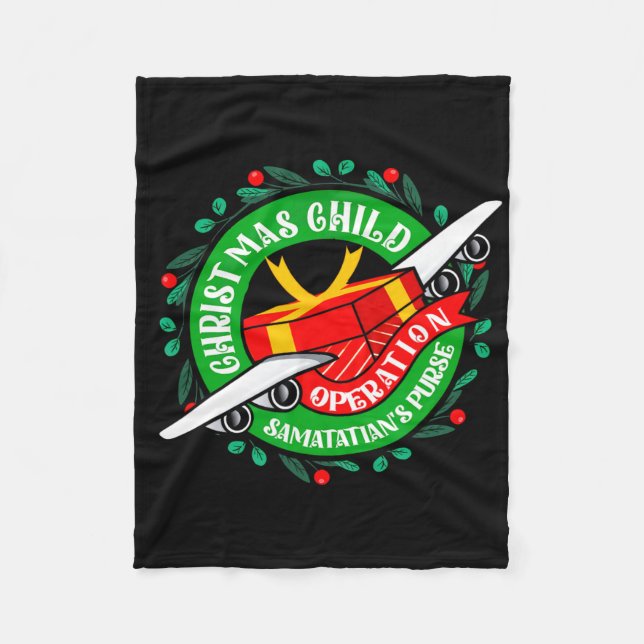 Samaritan's Purse Operation Christmas Child Meme C Fleecefilt (Framsidan)