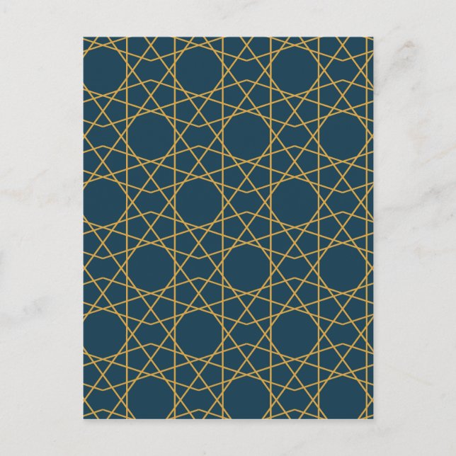 Samarkand Guldgeometri Vykort (Framsida)