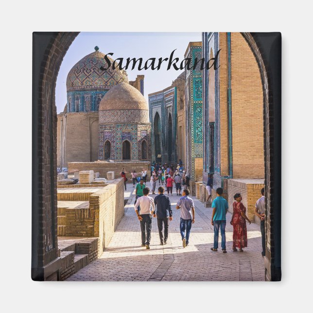 Samarkand, Uzbekistan - Necropolis of Shah-i-Zinda Magnet (Framsidan)