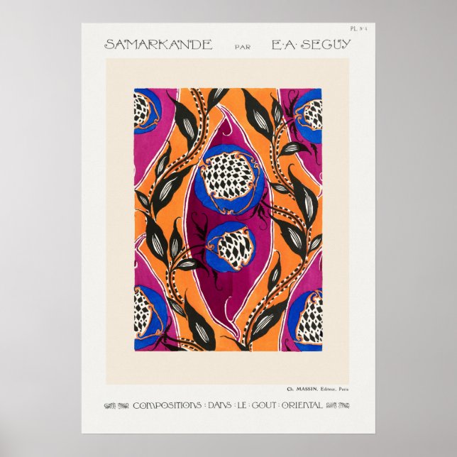 Samarkande Flower market Wall Decor Poster (Framsidan)