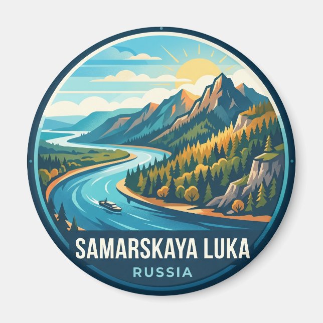 Samarskaya Luka Nationalpark Ryssland Magnet (Framsidan)