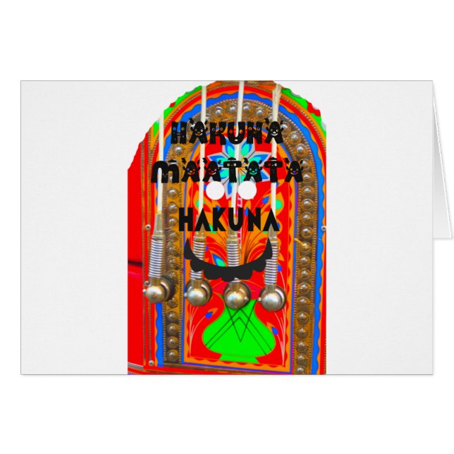 Samba Carnival färg Hakuna Matata blings.png Hälsningskort (Framsidan Horizontal)