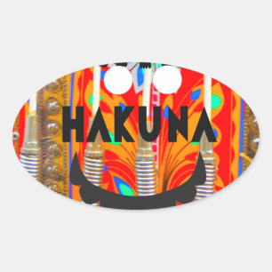 Samba Carnival färg Hakuna Matata blings.png Ovalt Klistermärke