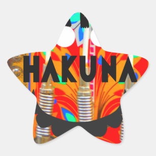 Samba Carnival färg Hakuna Matata blings.png Stjärnformat Klistermärke
