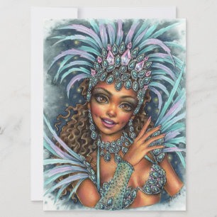 Samba Dancer Female Carnival Rio Brasilien Art Car