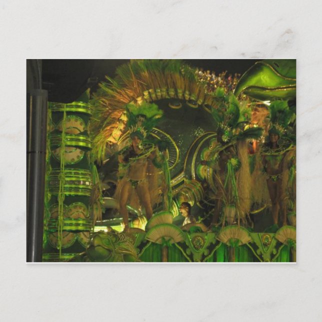 Samba dancers i Carnaval i Rio Vykort (Framsida)