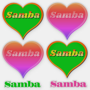 Samba-dans-hjärtaAnpassad vinylstreck Klistermärken