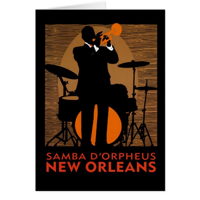 Samba D'Orpheus New Orleans Hälsningskort (Framsidan)