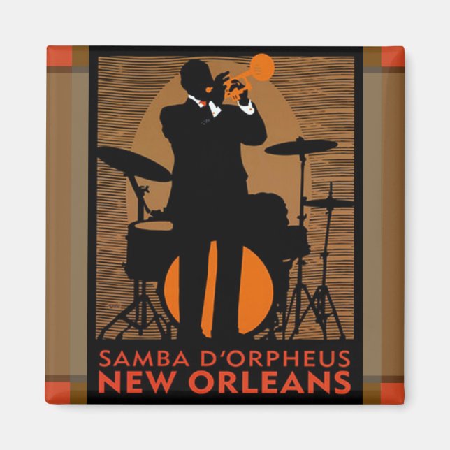 Samba D'Orpheus New Orleans Magnet (Framsidan)
