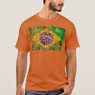 Samba Favela Beacher Carnival Caipirinha Brasilien T Shirt