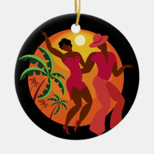 Samba / Flamenco Dancer Julgransprydnad Keramik