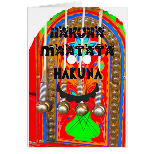 Samba Karneval färger Hakuna Matata blings.png Hälsningskort (Framsidan)