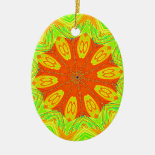 Samba Motif Art-utskrift Julgransprydnad Keramik