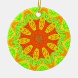Samba Motif Art-utskrift Julgransprydnad Keramik