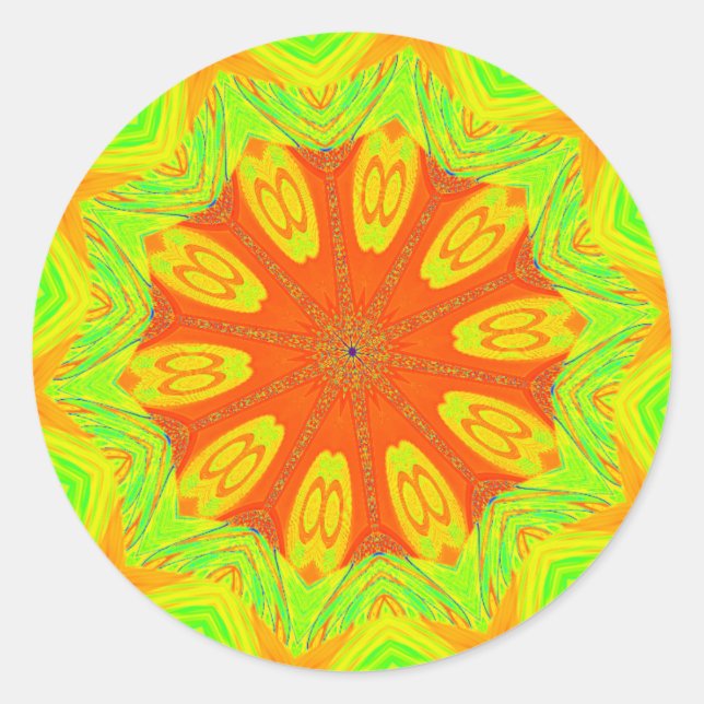 Samba Motif Art-utskrift Runt Klistermärke (Framsida)