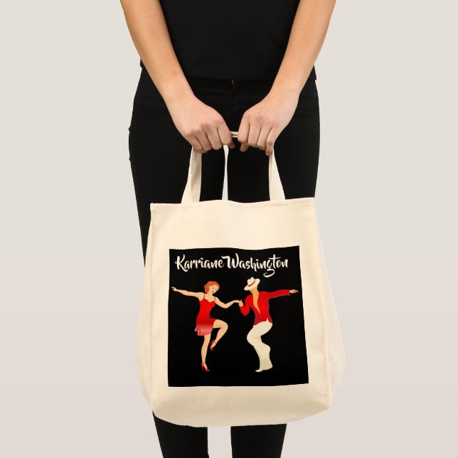 Samba Salsa Dance Tote Tygkasse (Framsida (produkt))