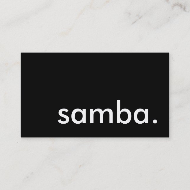 Samba. Visitkort (Framsida)
