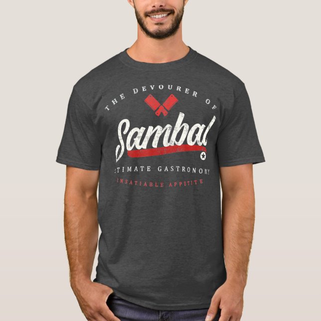 Sambal indonesisk livsmedelsynny Retro T Shirt (Framsida)