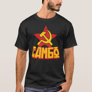 Sambo hammare och sicklackkammar sambo russian t shirt