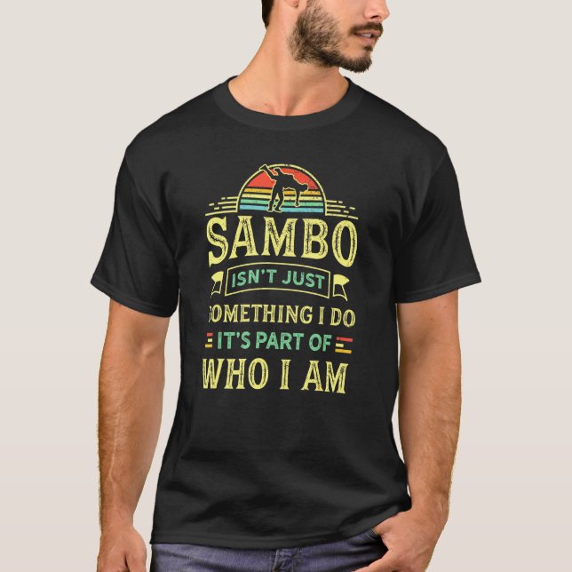 Sambo judo Wrestling Martial Arts reträtt i nöd T Shirt (Framsida)