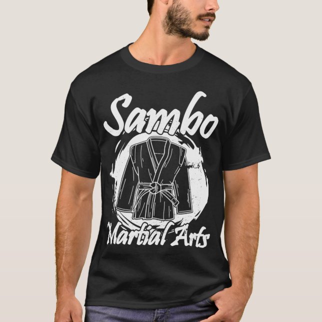 Sambo wrestling martial konst Ryssland martial kon T Shirt (Framsida)