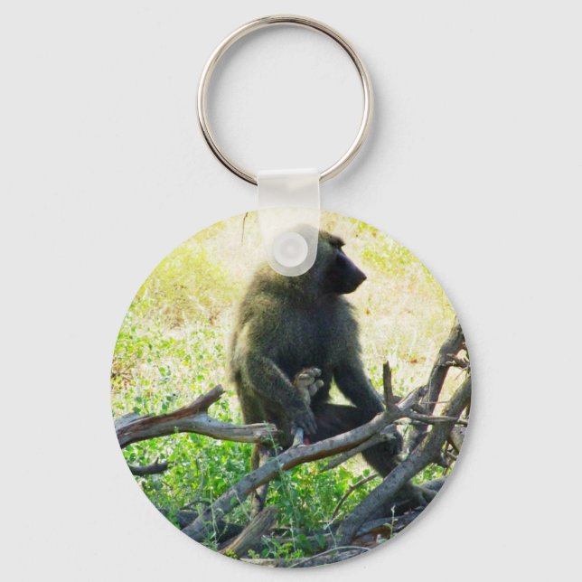 Samburu Baboon Nyckelring (Framsida)