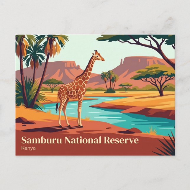 Samburu National Reserve Kenya Vykort (Framsida)