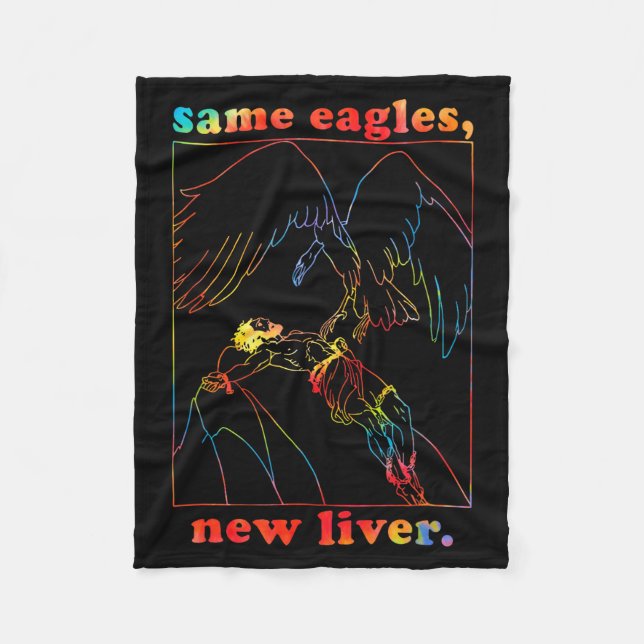 Same Eagles New Liver Funny Apparel  Fleecefilt (Framsidan)