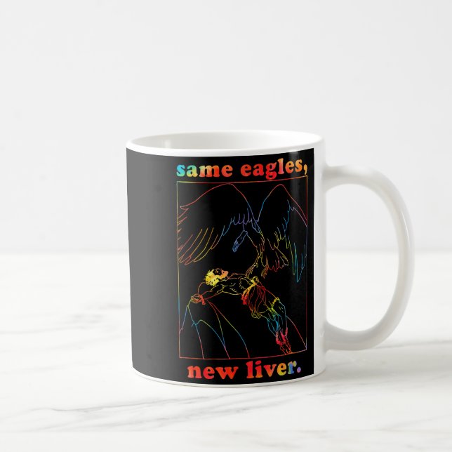 Same Eagles New Liver Funny Apparel  Kaffemugg (Höger)
