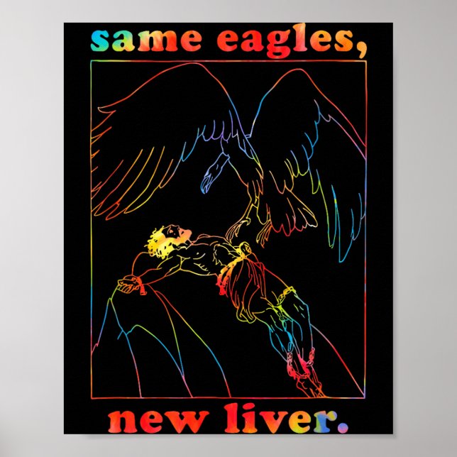 Same Eagles New Liver Funny Apparel  Poster (Framsidan)