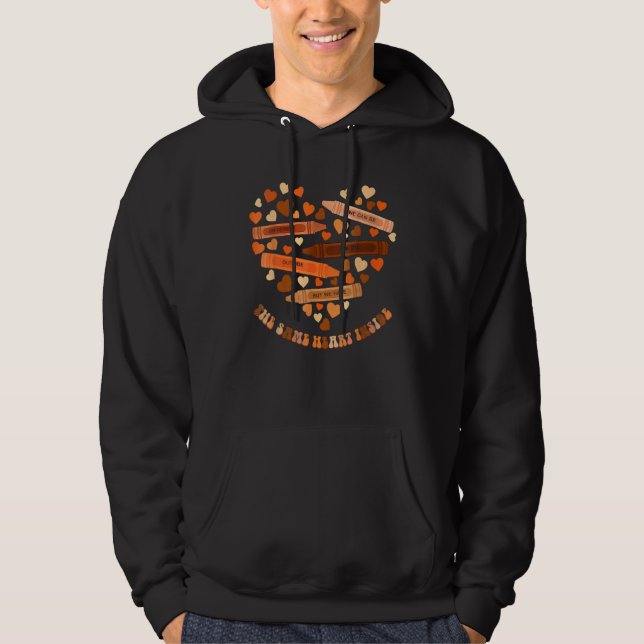 Same Heart Black History Month BLM Melanin Pride A Hoodie (Framsida)