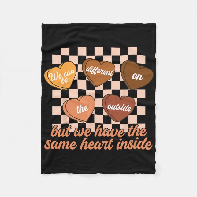 Same Heart Black History Month Rutig Godis Kon Fleecefilt (Framsidan)