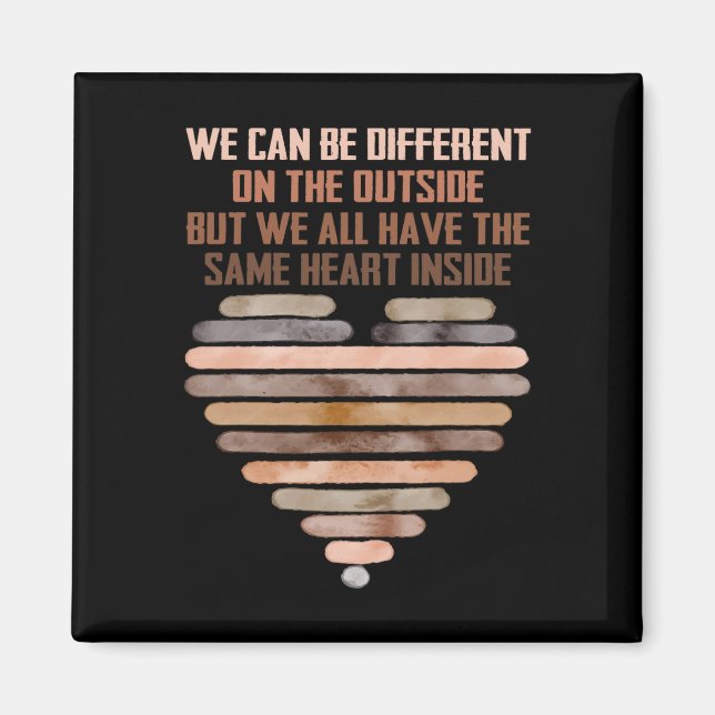 Same Heart Svarta historiemånaden Afroamerikansk J Magnet (Framsidan)