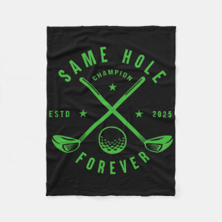 Same Hole Forever Golf Sällskapsfest för Män Sälls Fleecefilt