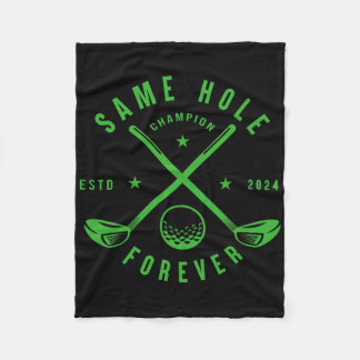 Same Hole Forever Golf Sällskapsfest för Män Sente Fleecefilt