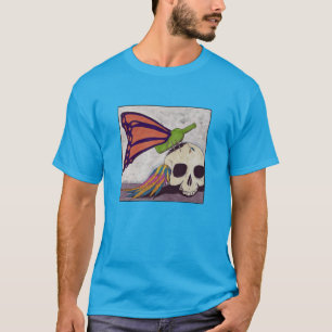 Samexistera Dödskallefågel och Flaskafluga T Shirt