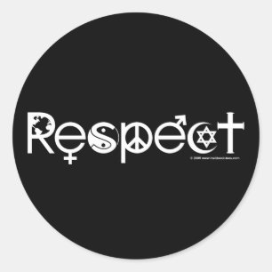 Samexistera med Respekt - Fred Vänlighet & Toleran Runt Klistermärke