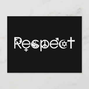 Samexistera med Respekt - Fred Vänlighet & Toleran Vykort