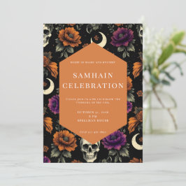 Samhain | Alla själars dag | Halloween-inbjudan Inbjudningar