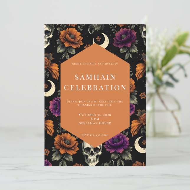 Samhain | Alla själars dag | Halloween-inbjudan Inbjudningar (Stående Fram)